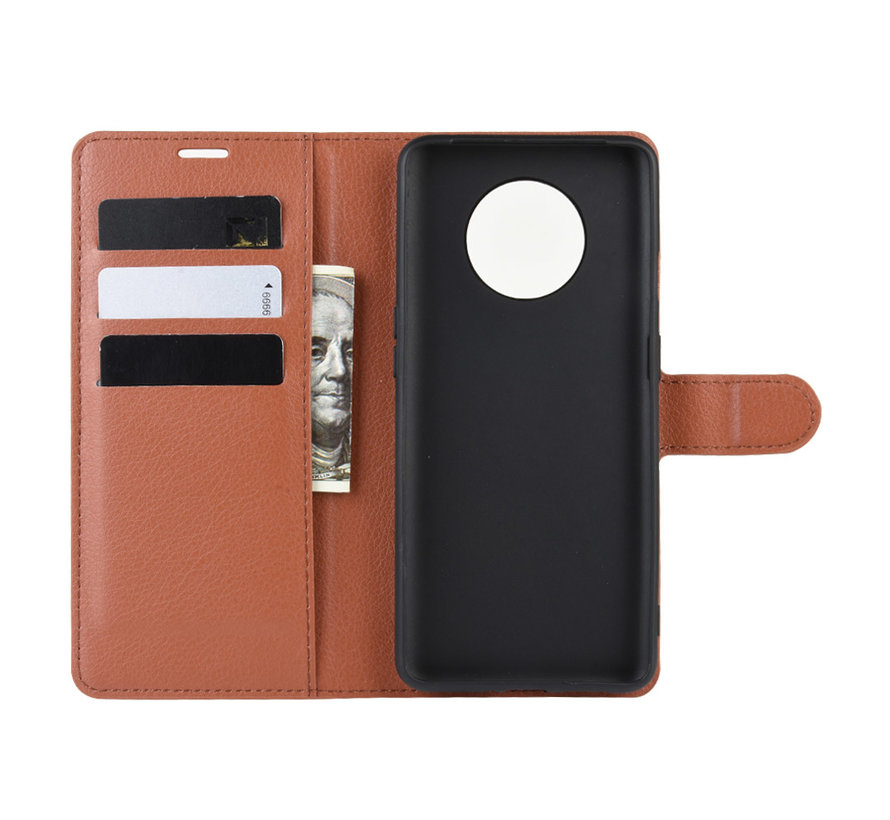 OnePlus 7T Wallet Flip Case Bruin