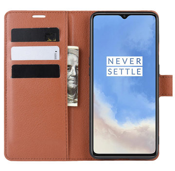 ProGuard OnePlus 7T Wallet Flip Case Braun