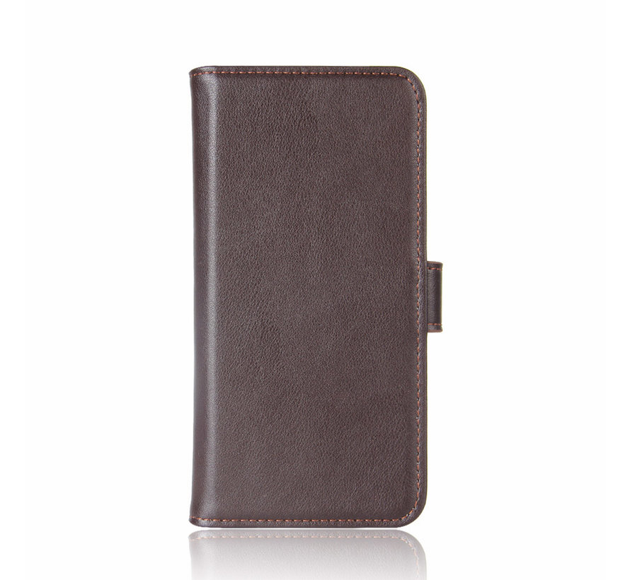 OnePlus 7T Pro Wallet Case Genuine Leather Brown