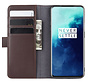 OnePlus 7T Pro Wallet Hoesje Echt Leder Bruin
