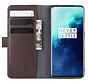 OnePlus 7T Pro Wallet Case Genuine Leather Brown