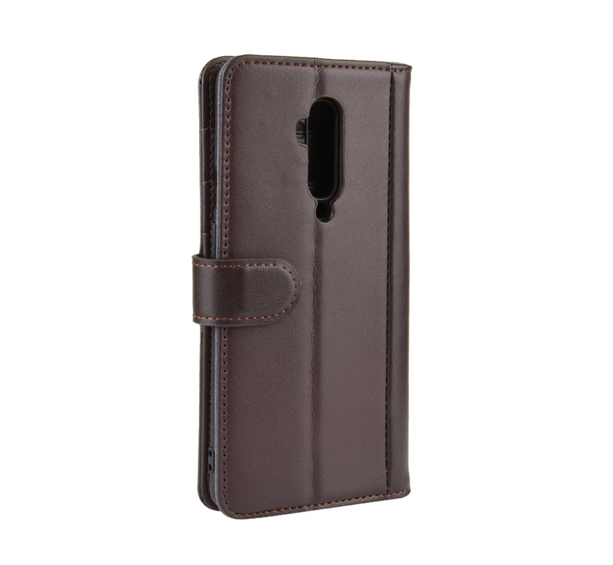 OnePlus 7T Pro Wallet Case Echtes Leder Braun