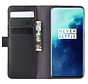 OnePlus 7T Pro Wallet Hoesje Echt Leder Zwart
