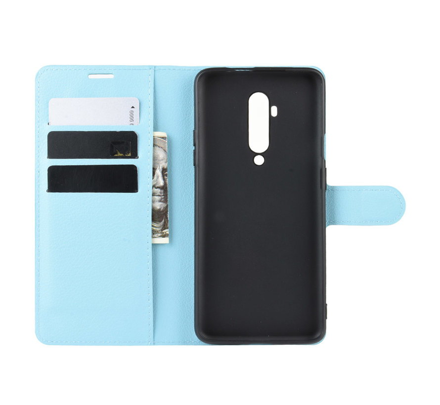 OnePlus 7T Pro Wallet Flip Case Blauw