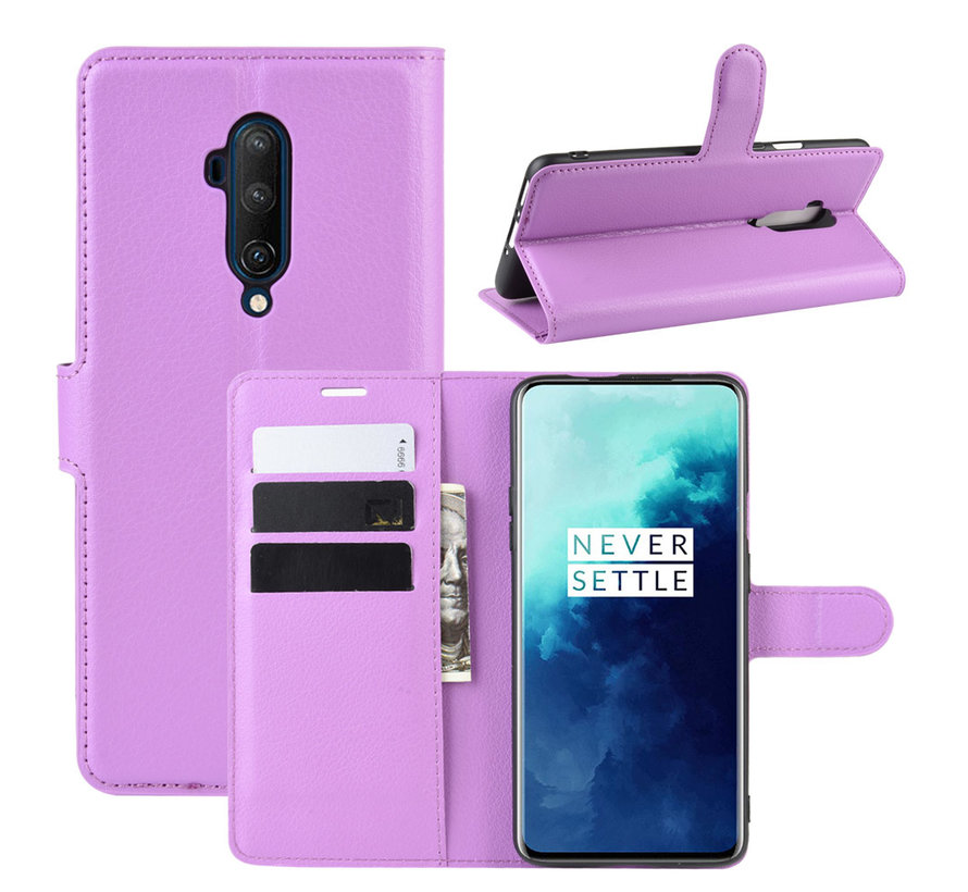 OnePlus 7T Pro Wallet Flip Case Paars