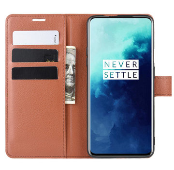 ProGuard OnePlus 7T Pro Wallet Flip Case Braun