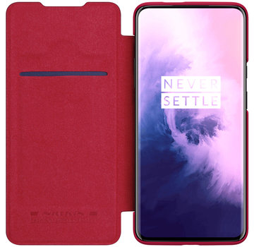 Nillkin OnePlus 7T Pro Flip Case Qin Red