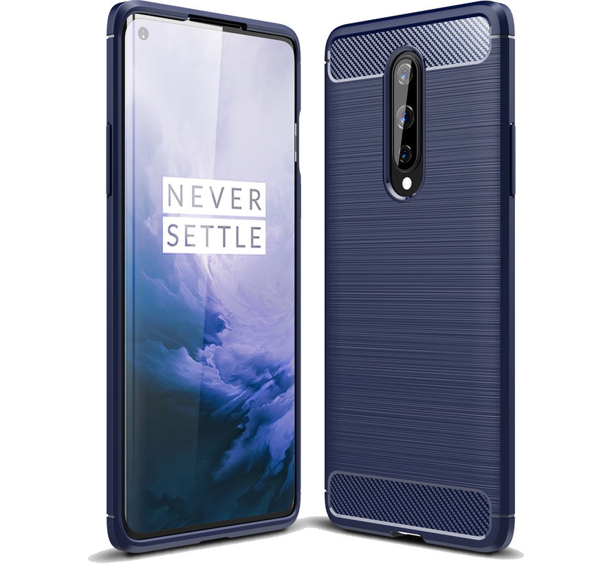 OnePlus 8 Case Gebürstetes Carbonblau