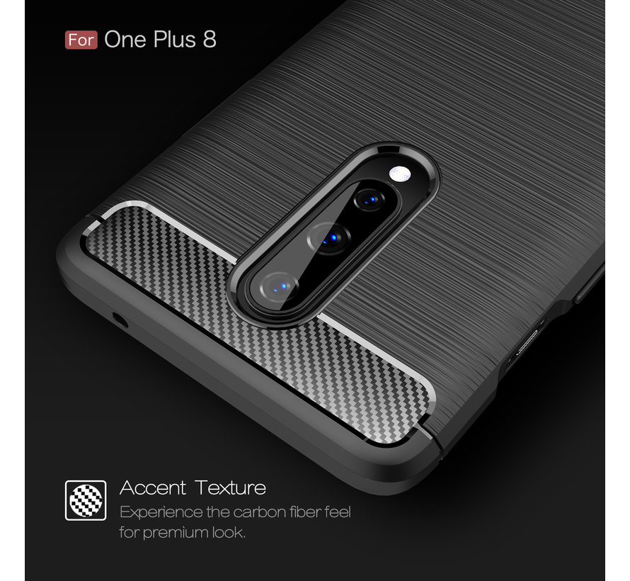 OnePlus 8 Case Brushed Carbon Blue