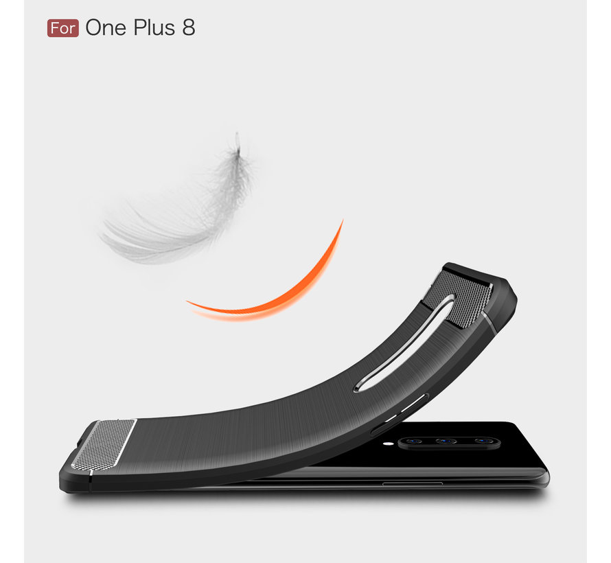 OnePlus 8 Case Gebürstetes Carbonblau