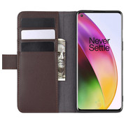 ProGuard OnePlus 8 Wallet Hoesje Echt Leder Bruin