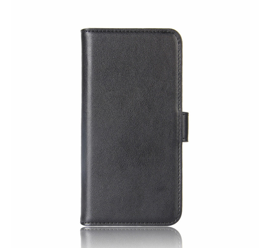 OnePlus 8 Wallet Hoesje Echt Leder Zwart