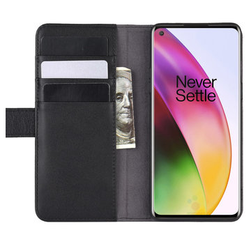 ProGuard OnePlus 8 Wallet Case Echtleder Schwarz