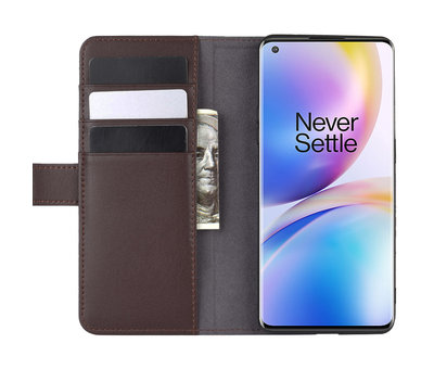 ProGuard OnePlus 8 Pro Wallet Case Genuine Leather Brown