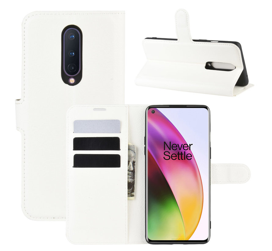 OnePlus 8 Wallet Flip Case Weiß