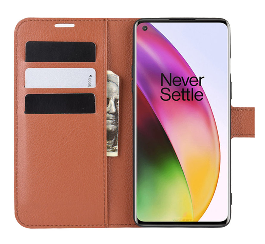 OnePlus 8 Wallet Flip Case Braun