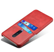 ProGuard OnePlus 8 Case Slim Leather Card Holder Red