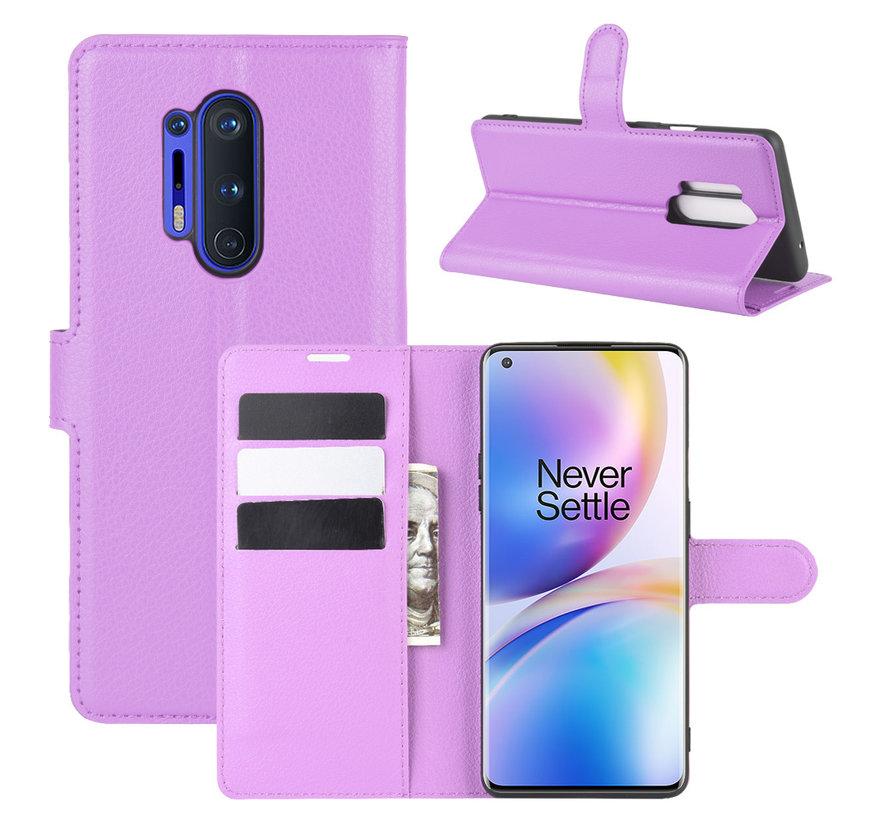 OnePlus 8 Pro Wallet Flip Case Paars