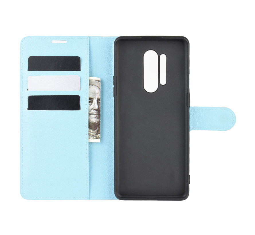 OnePlus 8 Pro Wallet Flip Case Blauw
