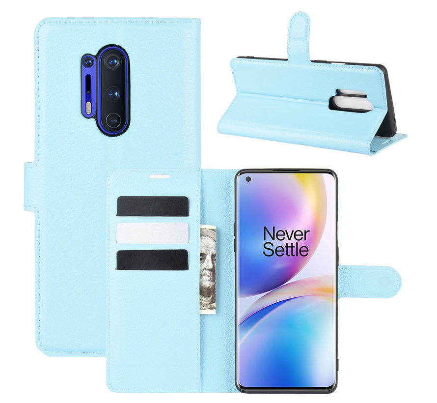 OnePlus 8 Pro Brieftasche Flip Case Blau