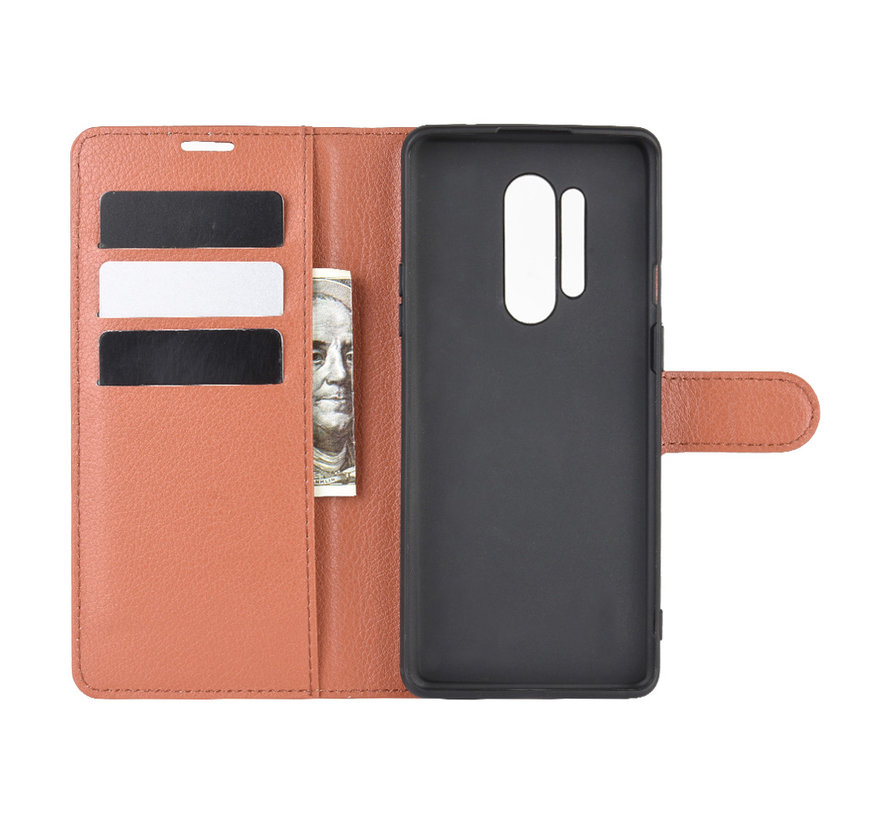 OnePlus 8 Pro Wallet Flip Case Brown