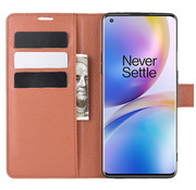 ProGuard OnePlus 8 Pro Wallet Flip Case Brown