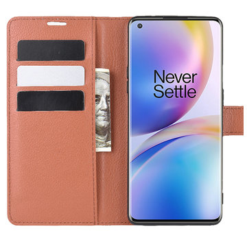 ProGuard OnePlus 8 Pro Brieftasche Flip Case Braun