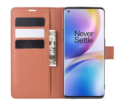 ProGuard OnePlus 8 Pro Wallet Flip Case Brown