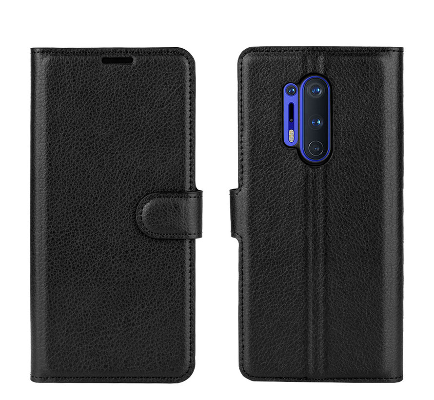OnePlus 8 Pro Wallet Flip Case Zwart