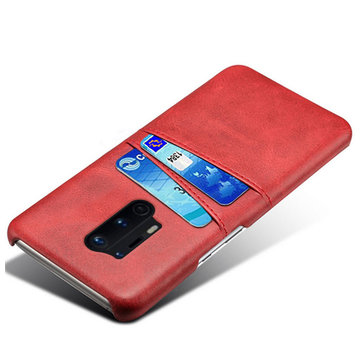 ProGuard OnePlus 8 Pro Case Kartenhalter aus schmalem Leder Rot