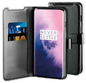 BeHello OnePlus 7 Gel Wallet Case Schwarz