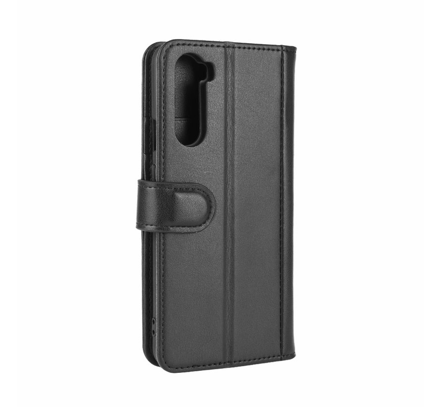 OnePlus Nord Wallet Case Echtleder Schwarz