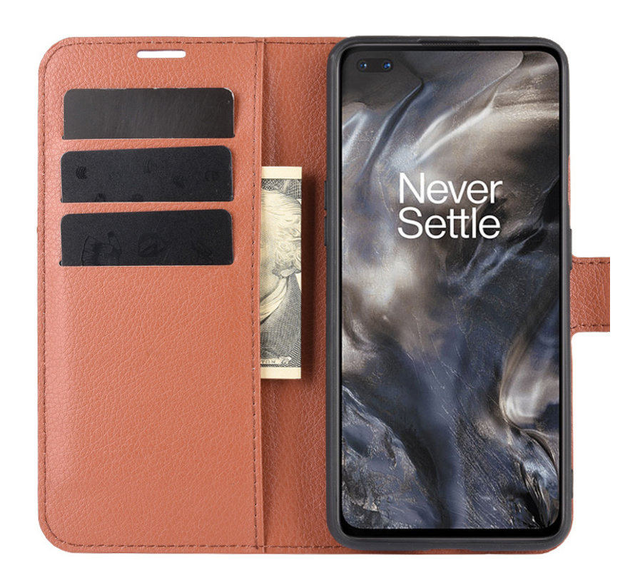 OnePlus Nord Wallet Flip Case Brown