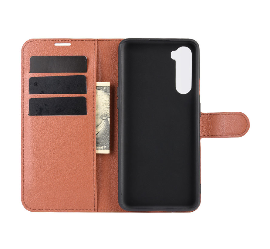 OnePlus Nord Wallet Flip Case Brown