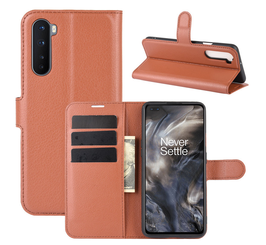 OnePlus Nord Wallet Flip Case Bruin