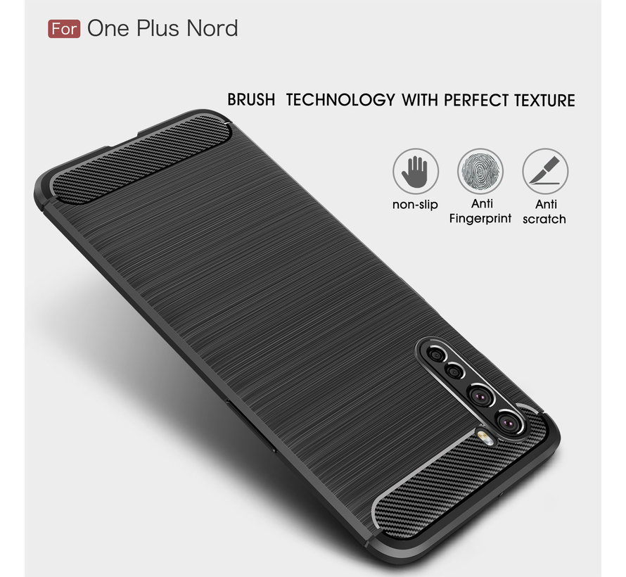 OnePlus Nord Case Brushed Carbon Red