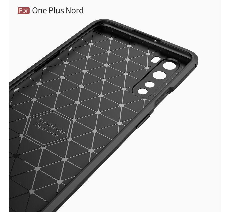OnePlus Nord Gehäuse gebürstet Carbon Red