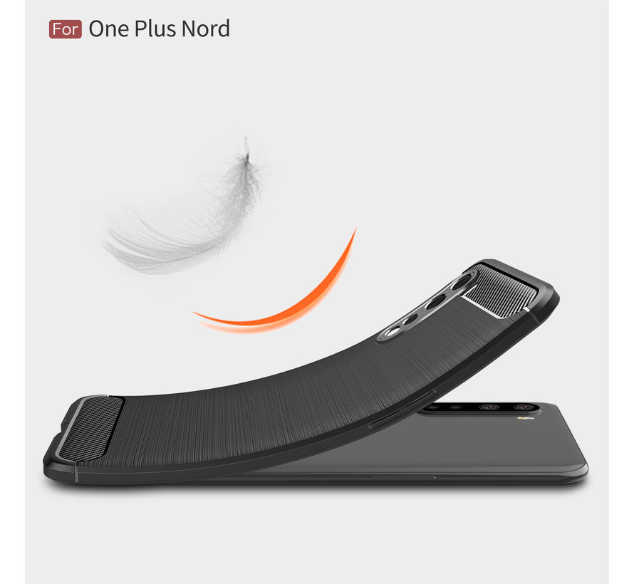 OnePlus Nord Case Brushed Carbon Red