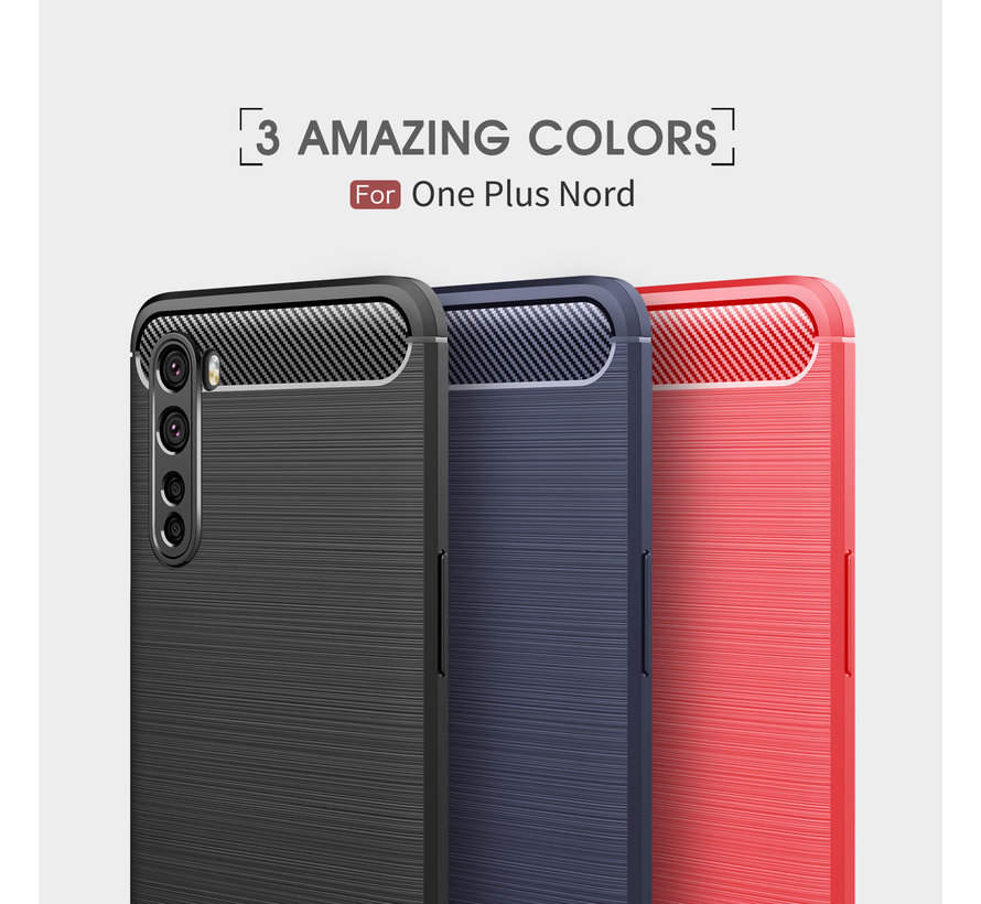 OnePlus Nord Case Brushed Carbon Red