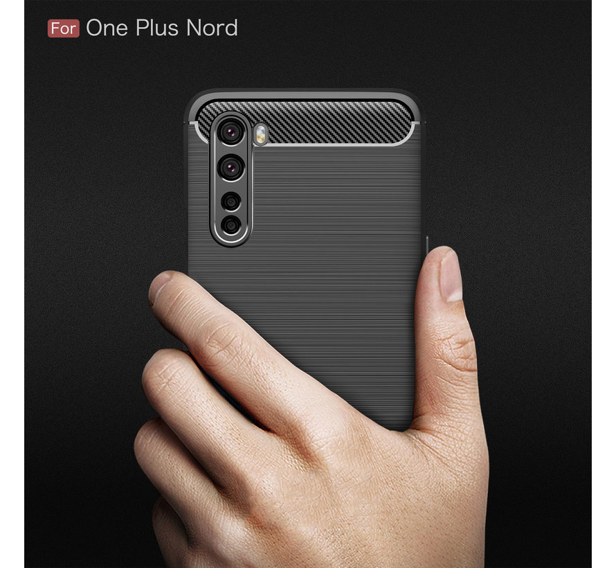 OnePlus Nord Case Gebürstetes Carbonblau