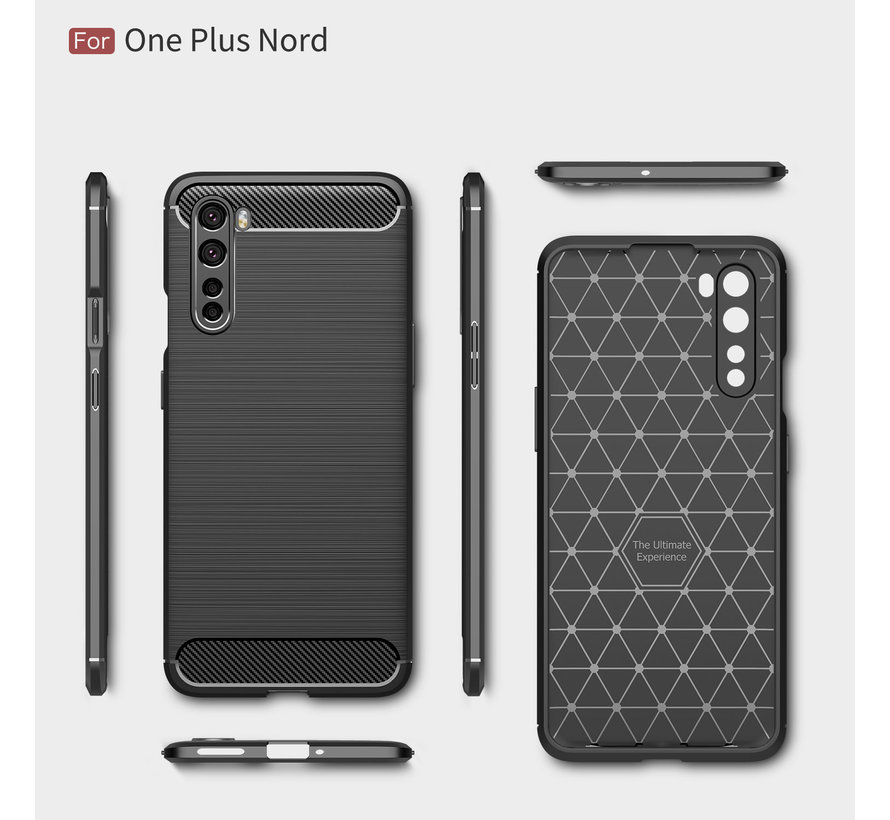 OnePlus Nord Case Gebürstetes Carbonblau