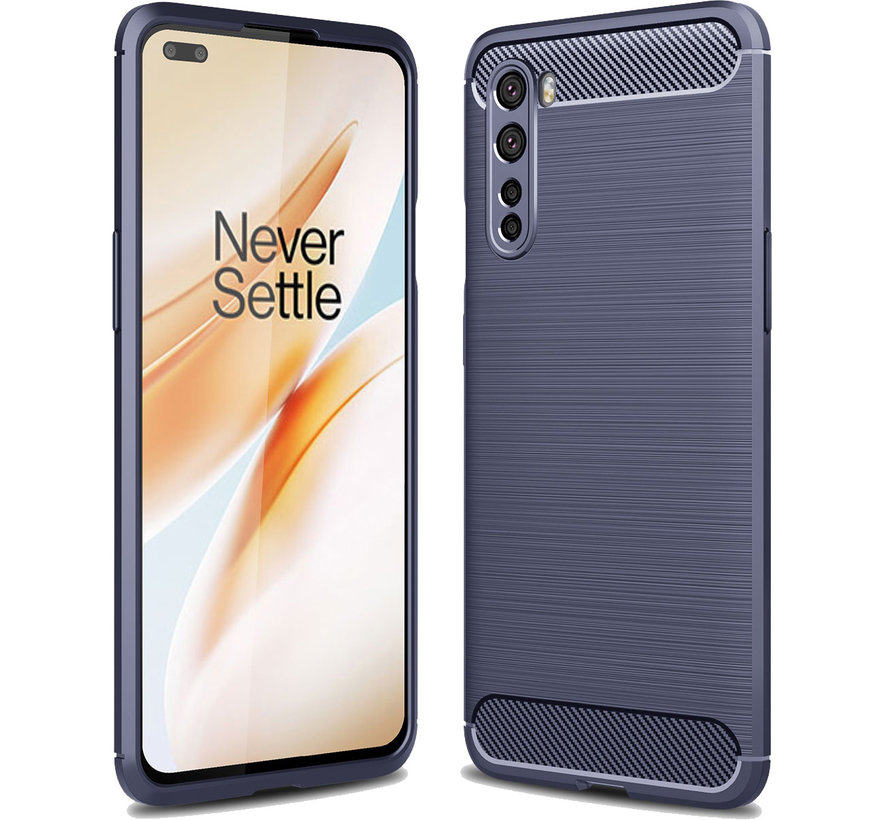 OnePlus Nord Case Gebürstetes Carbonblau