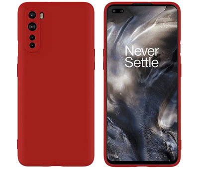 OPPRO OnePlus Nord Hoesje Liquid Silicone Rood