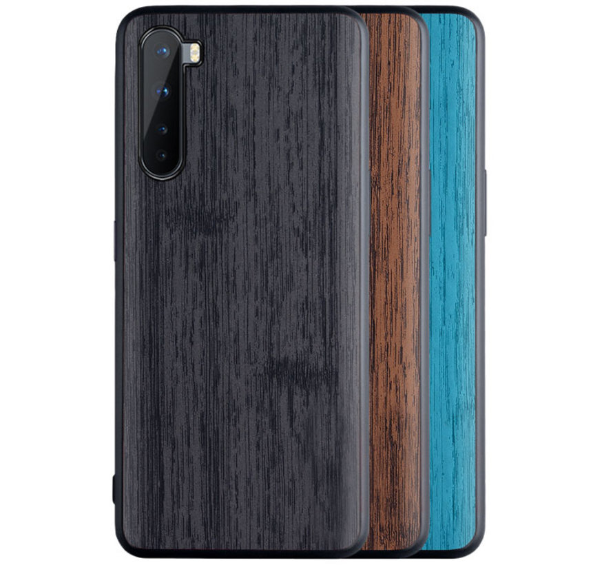 OnePlus Nord Case Holzmaserung Schwarz