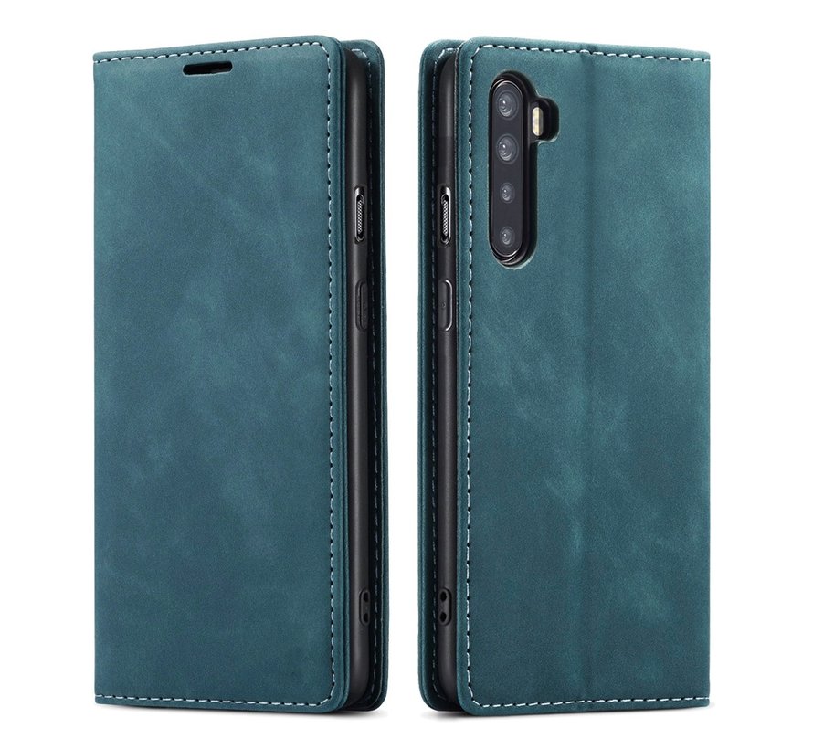 OnePlus Nord Wallet Case Vintage Leather Blue