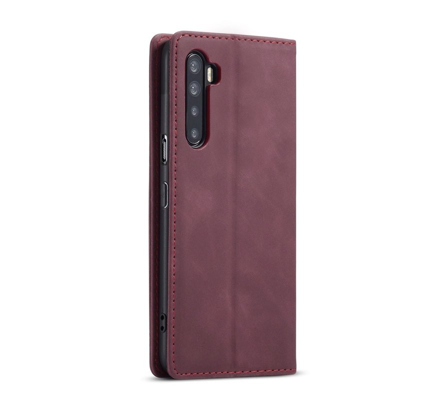 OnePlus Nord Wallet Case Vintage Leather Red