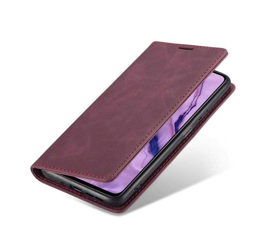 OnePlus Nord Wallet Case Vintage Leather Red