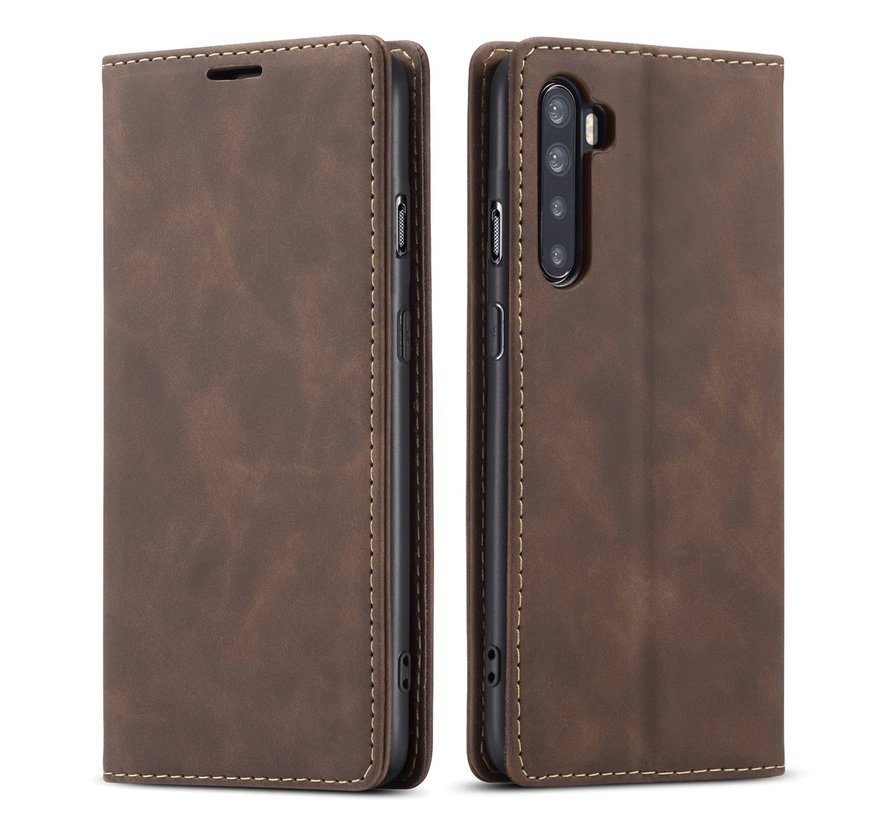 OnePlus Nord Wallet Case Vintage Leather Brown