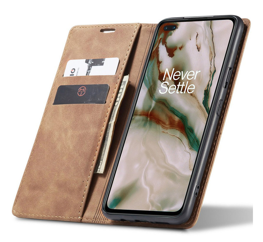 OnePlus Nord Wallet Case Vintage Leather Beige