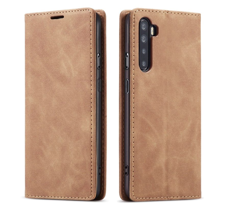 OnePlus Nord Wallet Case Vintage Leather Beige